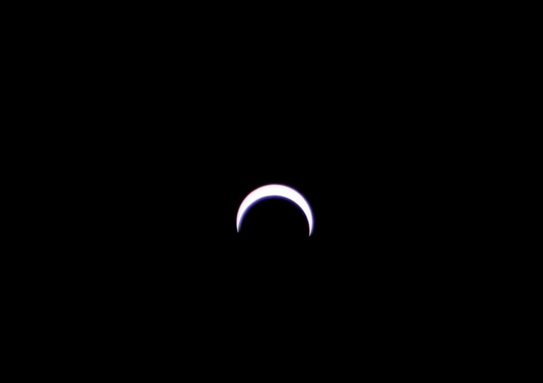 Unique partial solar eclipse